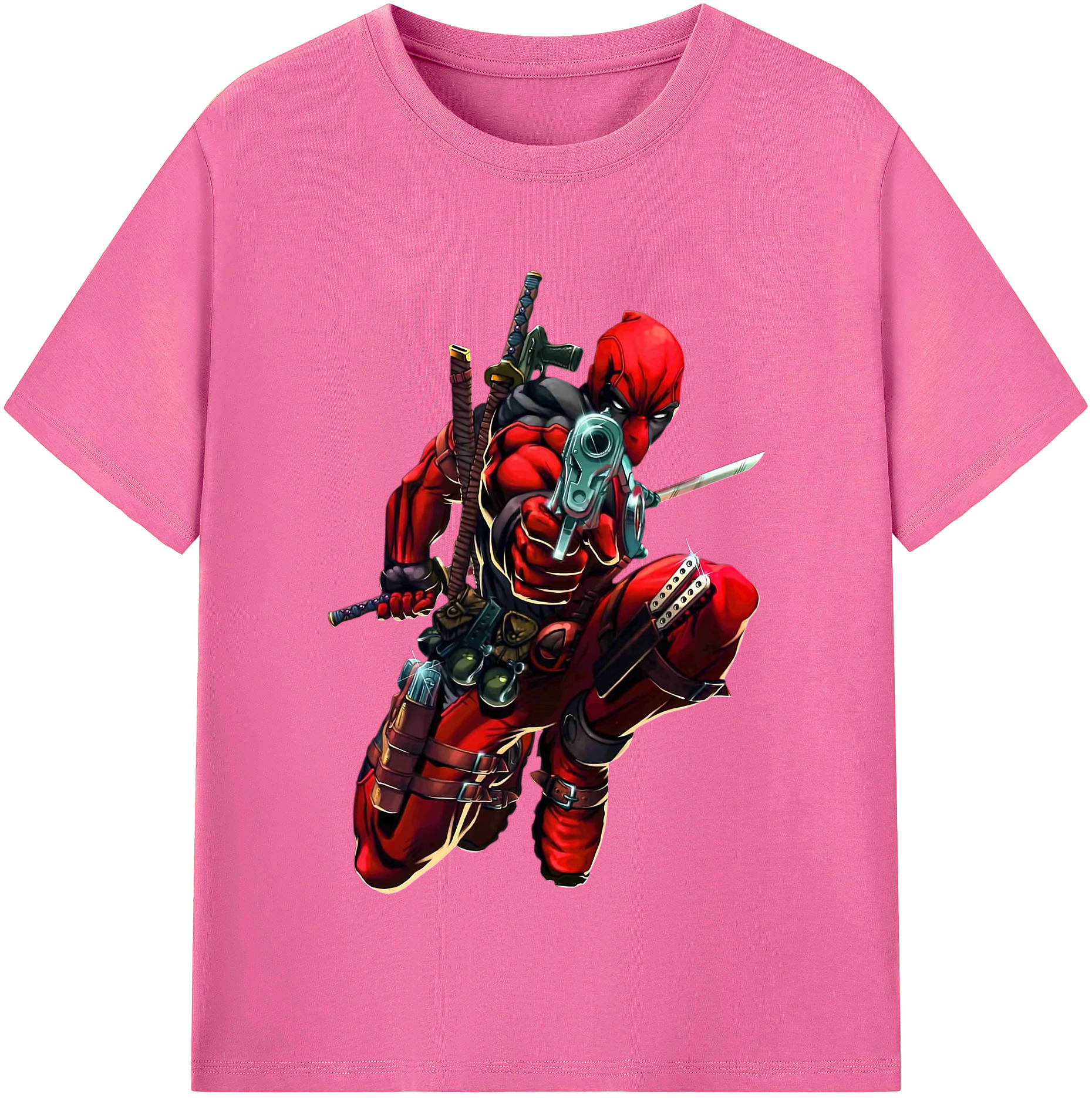 （画像用） Deadpool デッドプール レディースカジュアルプリントTシャツ（綿100％）